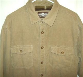 LEVIS camel corduroy button front shirt w/FLEECE lining M  