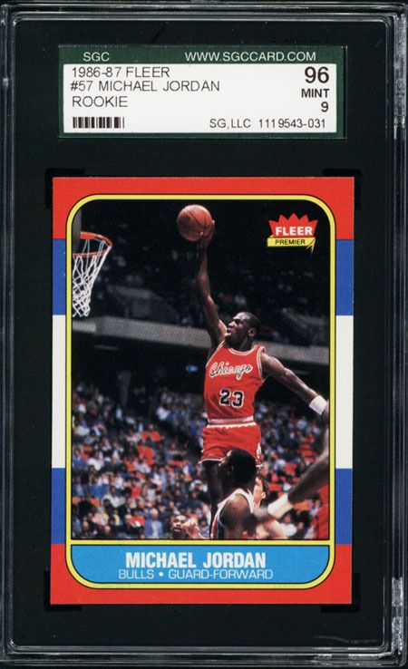 1986 87 Fleer #57 Michael Jordan SGC 96 MINT  