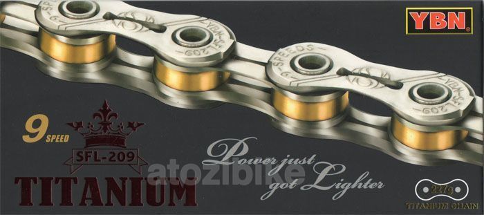 New YBN SFL 209 Titanium 9 Speed Bike Chain 227g for SHIMANO SRAM 