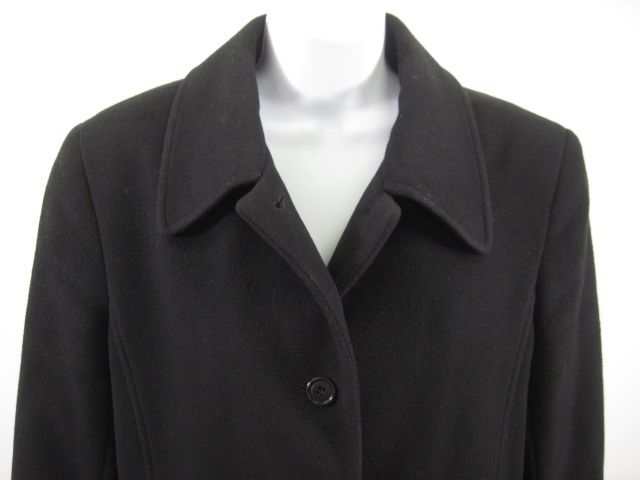 BY SEARLE Black Button Front Coat Jacket Sz L  