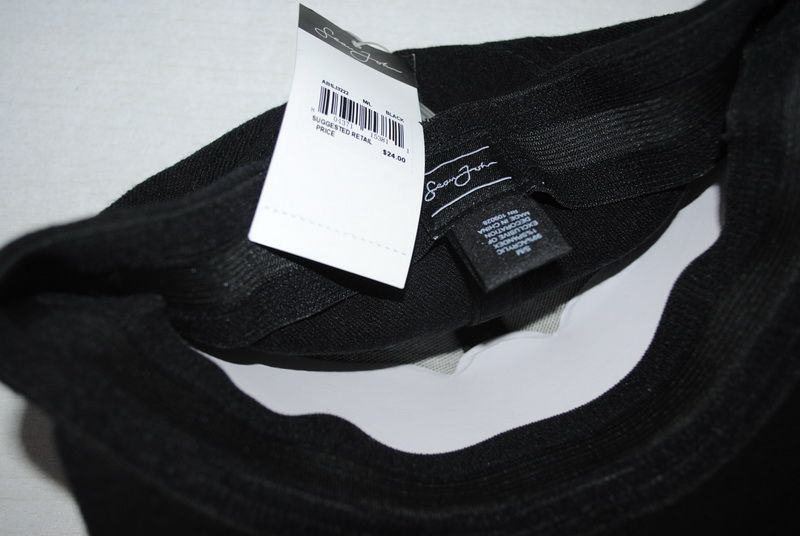 NWT SEAN JOHN EMBROIDERY BLACK FLEX FIT CAP HAT S/M  