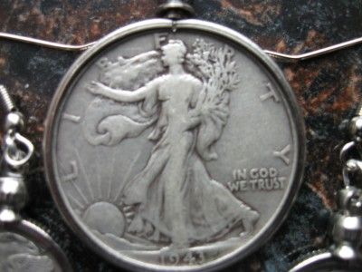   Walking Liberty Half $ & Mercury Dimes in Quality Screw Top Bezel