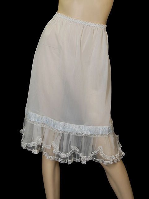 Vintage Schiaparelli Half Slip Chiffon Ruffles 1950’S  