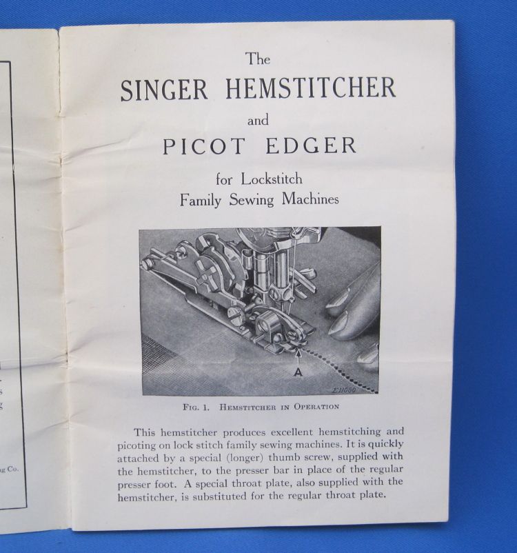 Very Rare Singer Featherweight 221 Hemstitcher & Picoting Attachment 