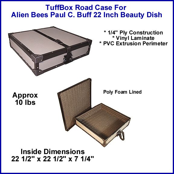   Paul C. Buff 22 Inch Beauty Dish TUFFBOX TRANSPORT ROAD CASE  