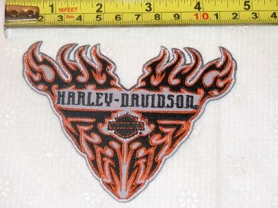 HARLEY DAVIDSON RARE B&S V FLAMES PATCH MED NEW  