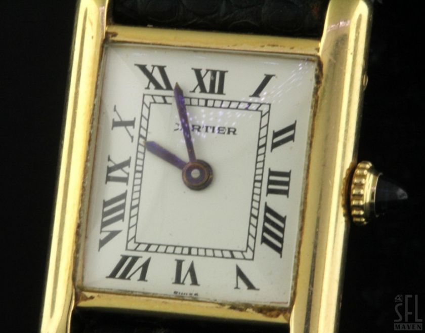   VINTAGE 18K GOLD HIGH FASHION LADIES WATCH W/ DEPLOYMENT BUCKLE  