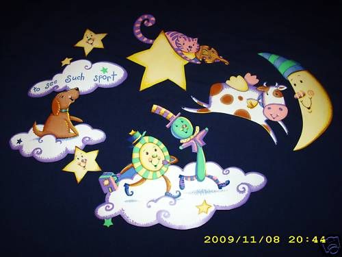 HEY DIDDLE DIDDLE NURSERY WALLPAPER BORDER CUT OUTS  