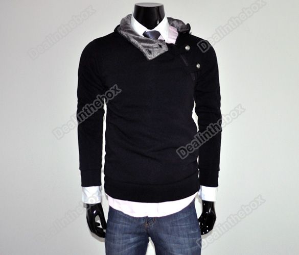 Mens Fashion Casual Coat Jacket Sweater 4 Color 4 Size  