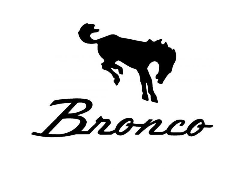 FORD BRONCO with HORSES DECAL STICKER SET*   6.25 Tall  
