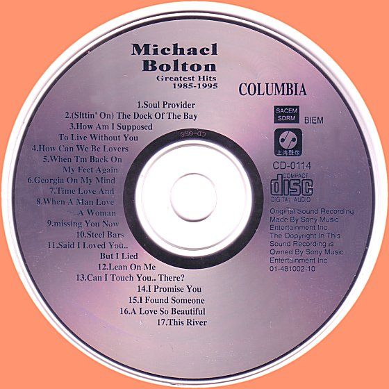 MICHAEL BOLTON ~ GREATEST HITS 1985 95 ~ CD SONY IMPORT  