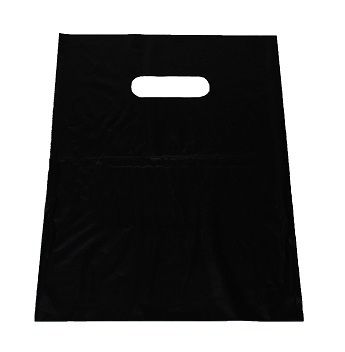 CB1518B MERCHANDISE BAG SHOPPING BAG   15X18X5 BLACK  