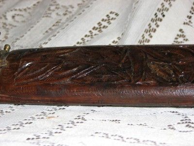 ANTIQUE WOOD KNIFE FORK TABLE SET HANDCARVED MKD INDIA  