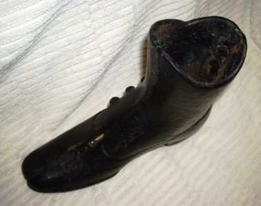 VICTORIAN BOOT doorstop CAST iron MATCHSTICK HOLDER  