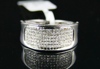 14K LADIES/MENS 8 MM WEDDING BAND DIAMOND RING .50 CT  