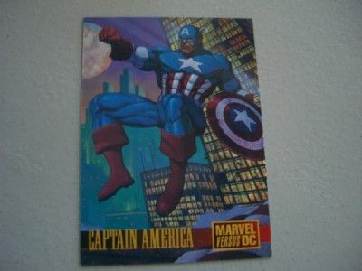 Promo Card Marvel Versus DC 1995 Captain America Batman  