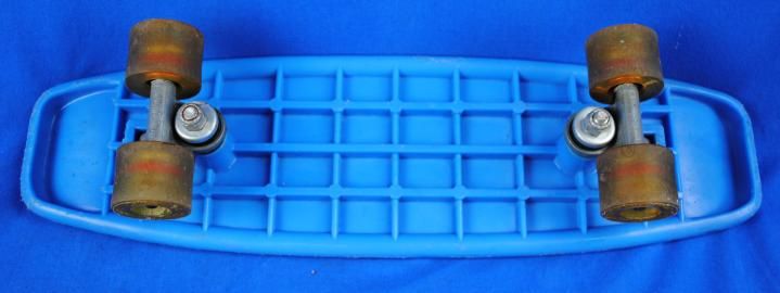 Vintage Blue Plastic California Free Former Skateboard  