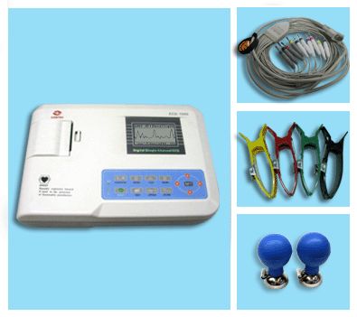 CONTEC Professional Portable ECG, EKG Machine + Printer  