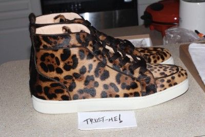 Christian Louboutin Rantus Orlato Sneaker Leopard Ponyhair 44  