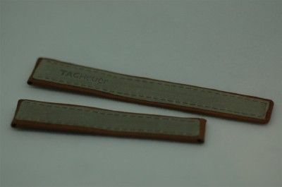 Genuine new Tag Heuer 15mm brown leather strap for deployment  