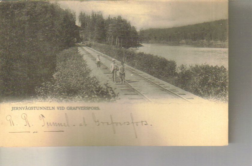 Jernvagstunneln Grafversfors railway Sweden Postcard  