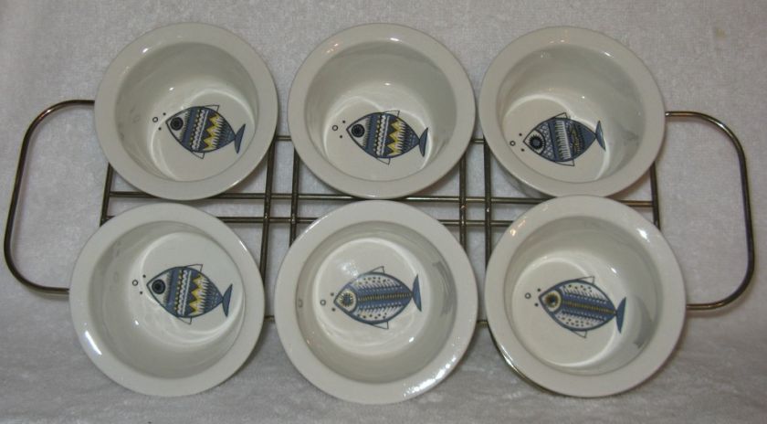 Villeroy and Boch Viking Ramekin Set of 6 with Holder  