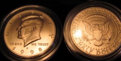 1998 S GEM Matte PROOF Kennedy Half   