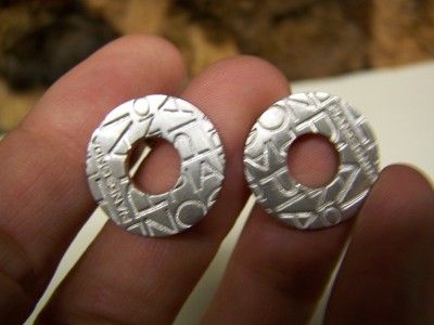 Authentic PIANEGONDA Sterling Silver Designer Fashion Pierced Earrings 