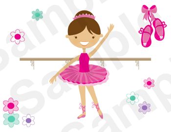 DANCING BALLERINA BABY NURSERY DANCE BALLET PINK WALL BORDER STICKERS 