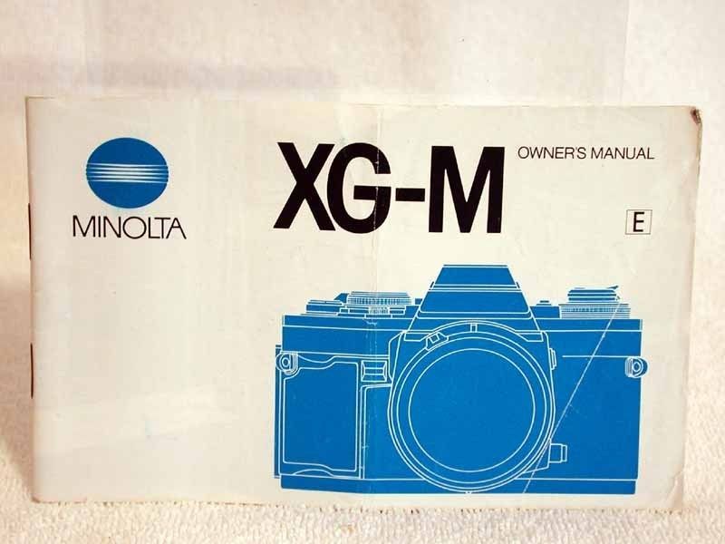 ORIGINAL MINOLTA XG M INSTRUCTION MANUAL  