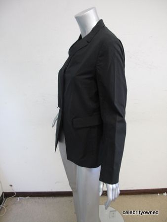 Jil Sander Black Long Sleee Hidden Button Thin Blazer40  