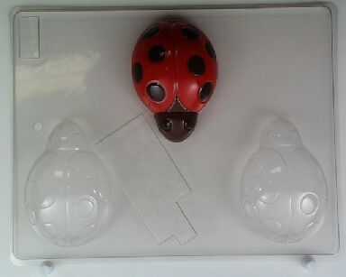 LADYBUG PIECES (LARGE) CHOCOLATE CANDY MOLD  