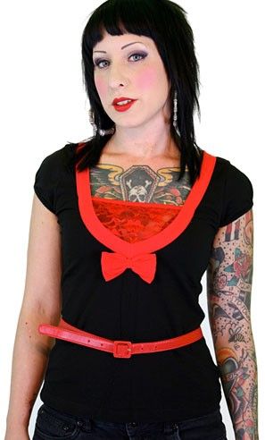 Sourpuss Lady Luck Top Rockabilly Pin Up Retro T Shirt  