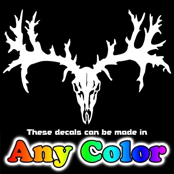 Deer Skull 20 Buck Hunting Auto Window Stickers Decals  