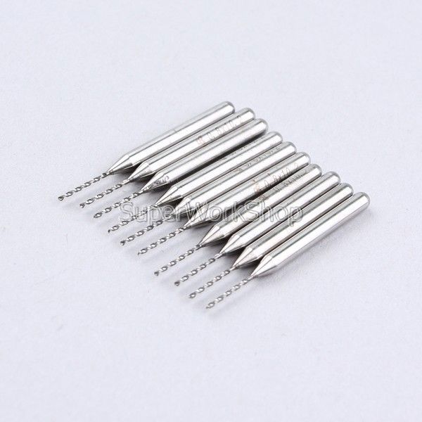 10x 0.8mm NEW Carbide PCB Dremel Jewelry CNC Drill Bits  