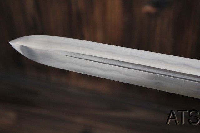 Handmade Chinese Ghost Demon Clay Tempered Sword Jian Full Tang Razor 