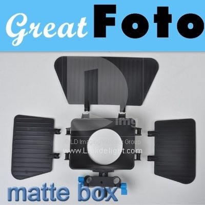   Barndoor Matte Box for 15mm rod support follow focus DV GH2 600D D7000