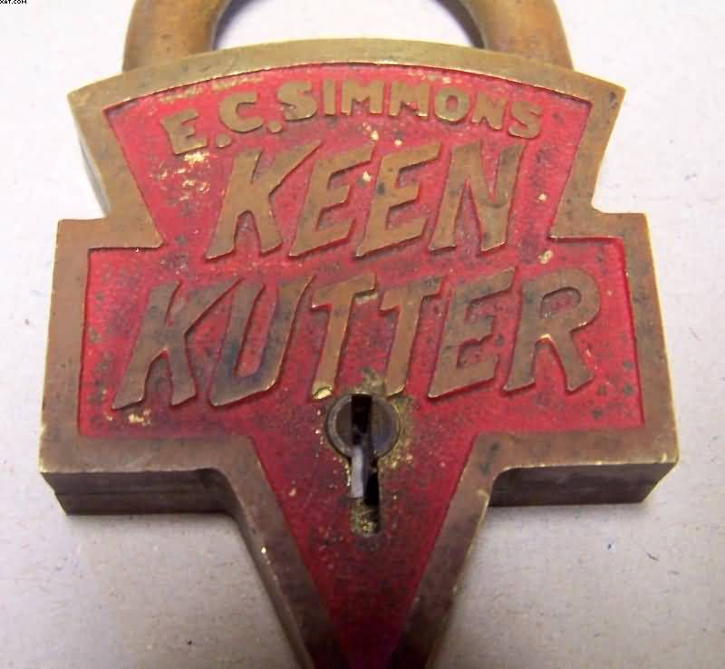 Vintage Brass Keen Kutter Lock, E.C. Simmons, No Key  