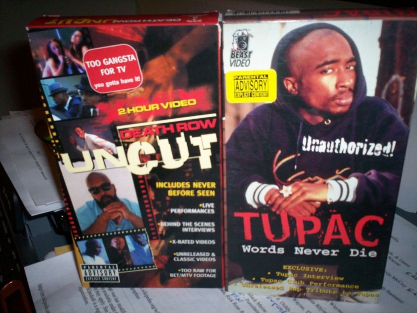 VHS 2PAC DEATH ROW UNCUT TUPAC WORDS NEVER DIE VHS 728706620031  