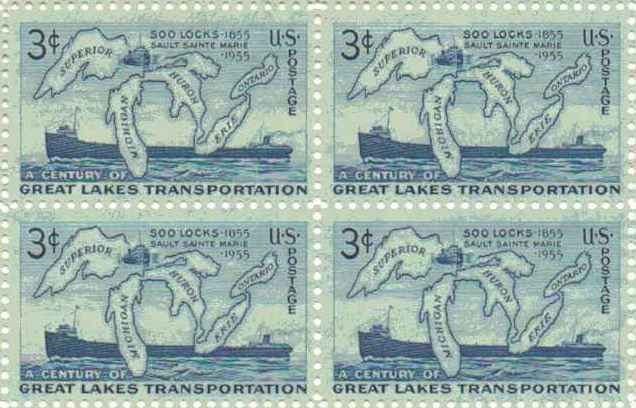  Lakes Transportation Set of 4 x 3 Cent US Postage Stamps NEW  