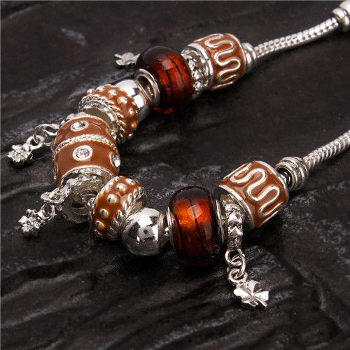 NEW Fashion Charming Bracelet Chain with Coffee Beads  