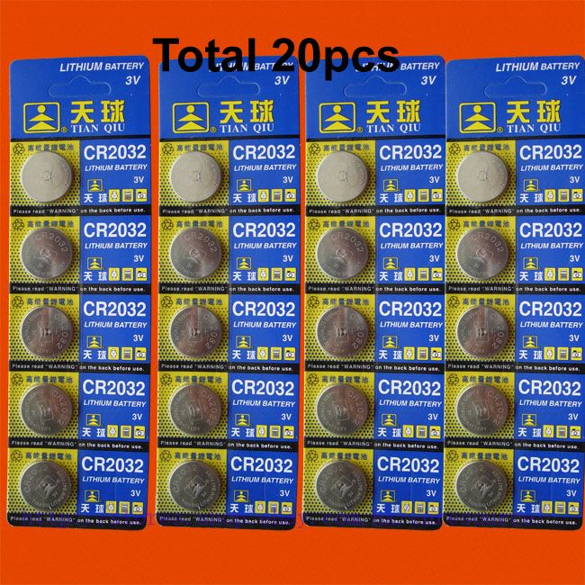 20 X TIANQIU CR2032 BR2032, 2032, 3V LITHIUM BATTERIES  