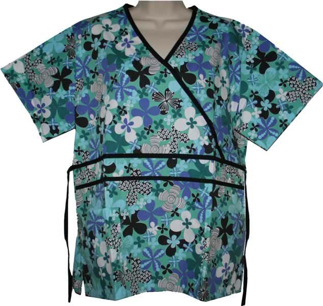 NWT CUTE BLACKSTAR SCRUB TOP VARIOUS PRINTS / STYLES  