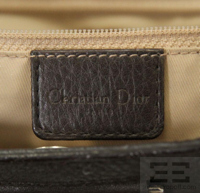 Christian Dior Brown Monogram Canvas & Leather Diorissimo Hobo Bag 