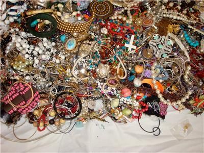   LBS Vintage now Jewelry LOT 4 WEAR Repair PARTS Craft SALVAGE harvest