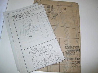 VOGUE MISSES JACKET & PANTS PATTERN 2736 UNCUT LAROCHE  