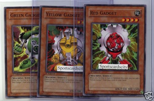 Yu Gi Oh Machine 1st Ed. GREEN / RED / YELLOW GADGET  