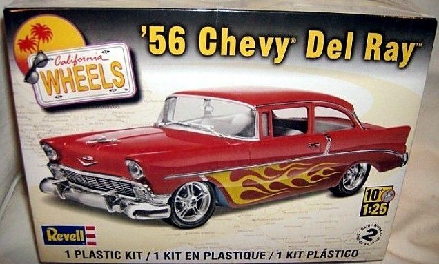 revell 1/25 1956 CHEVROLET DEL RAY HARDTOP CA WHEELS  