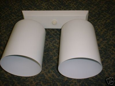 Remcraft Outdoor Flood Fixture White 2 Lamp 2122  