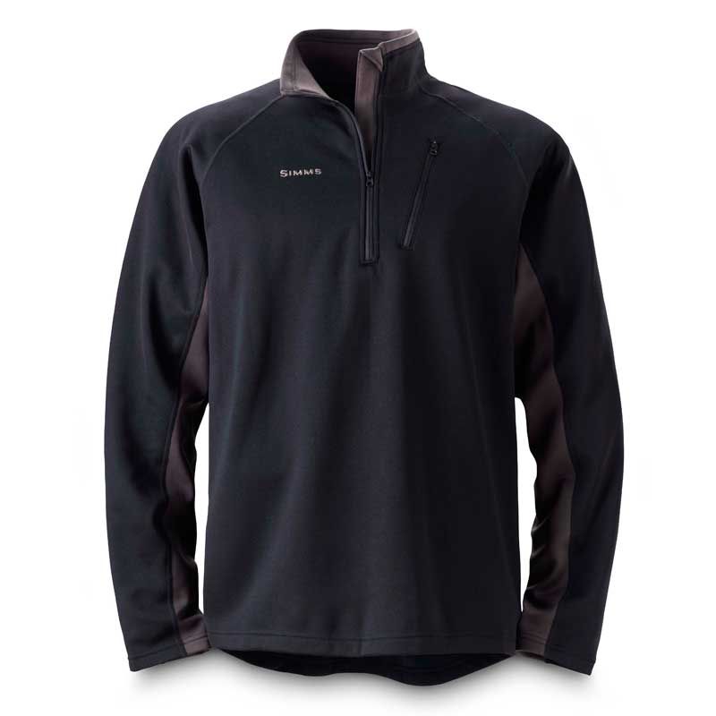 Simms Fly Fishing Guide Fleece Top Black/Coal Small Winter Layering 